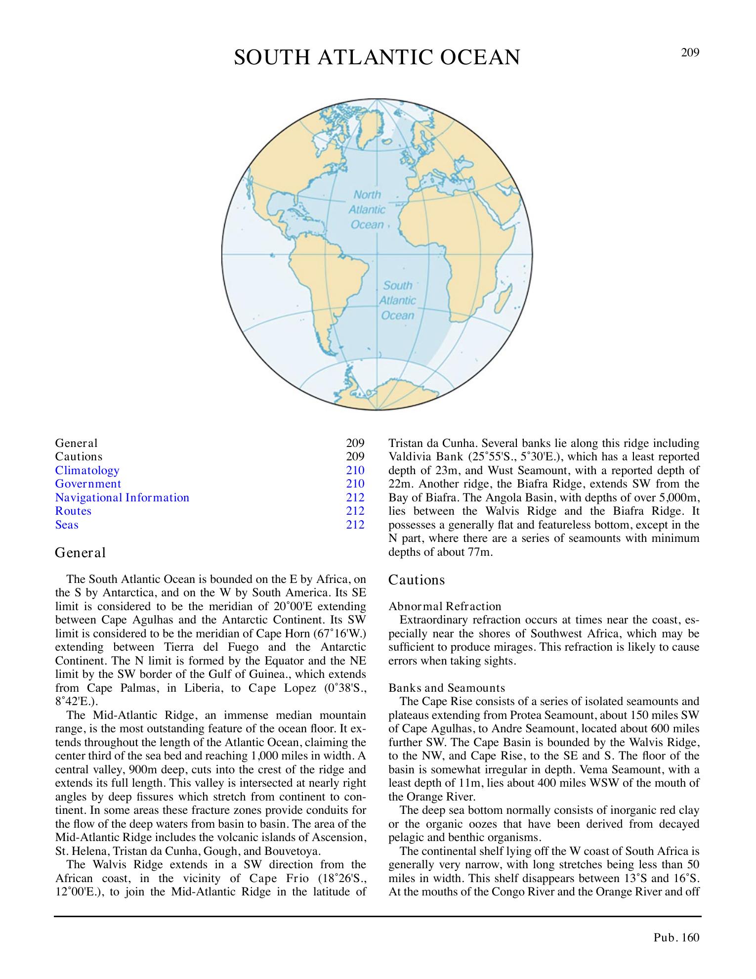 Sailing Directions (Planning Guide) South Atlantic Ocean and Indian Ocean — страница 220