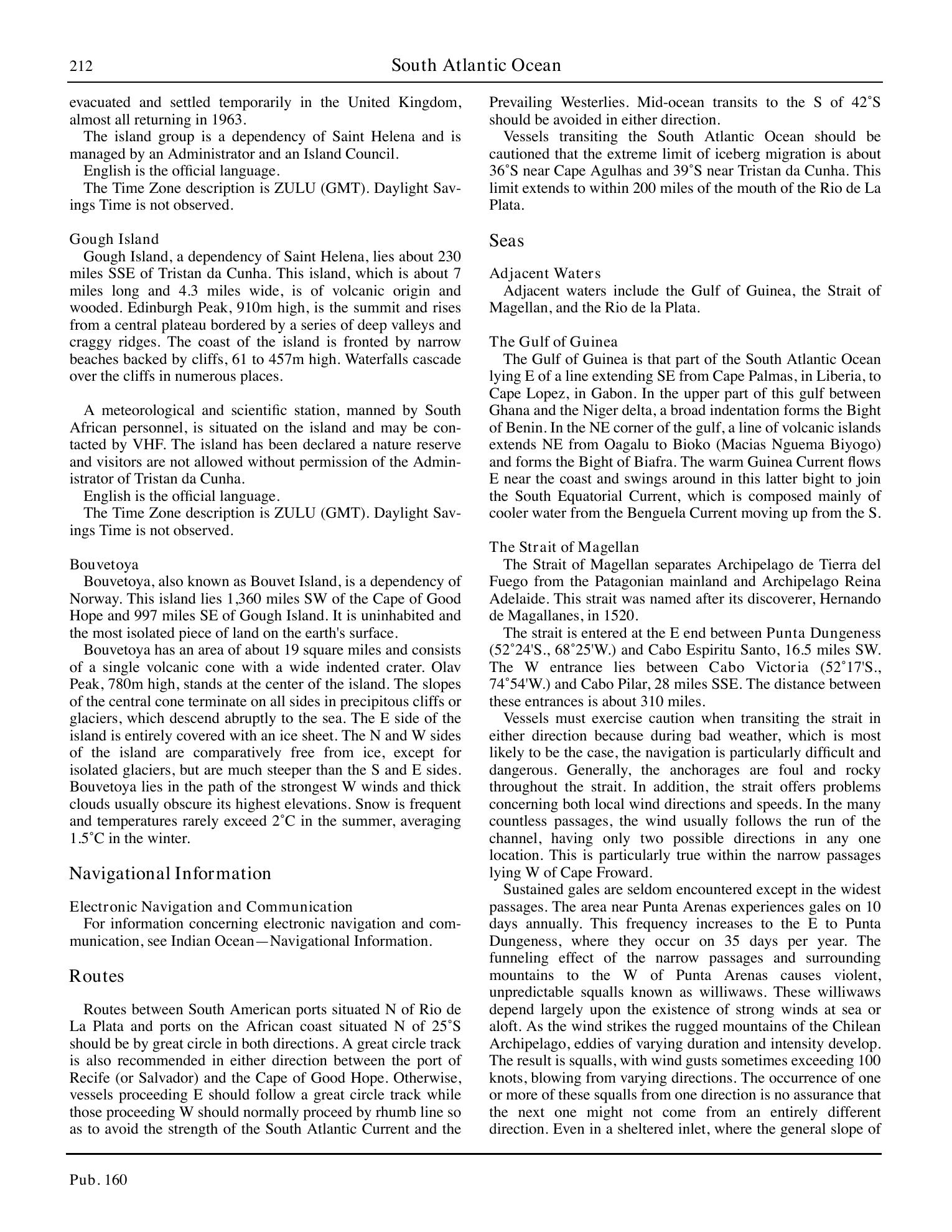 Sailing Directions (Planning Guide) South Atlantic Ocean and Indian Ocean — страница 223