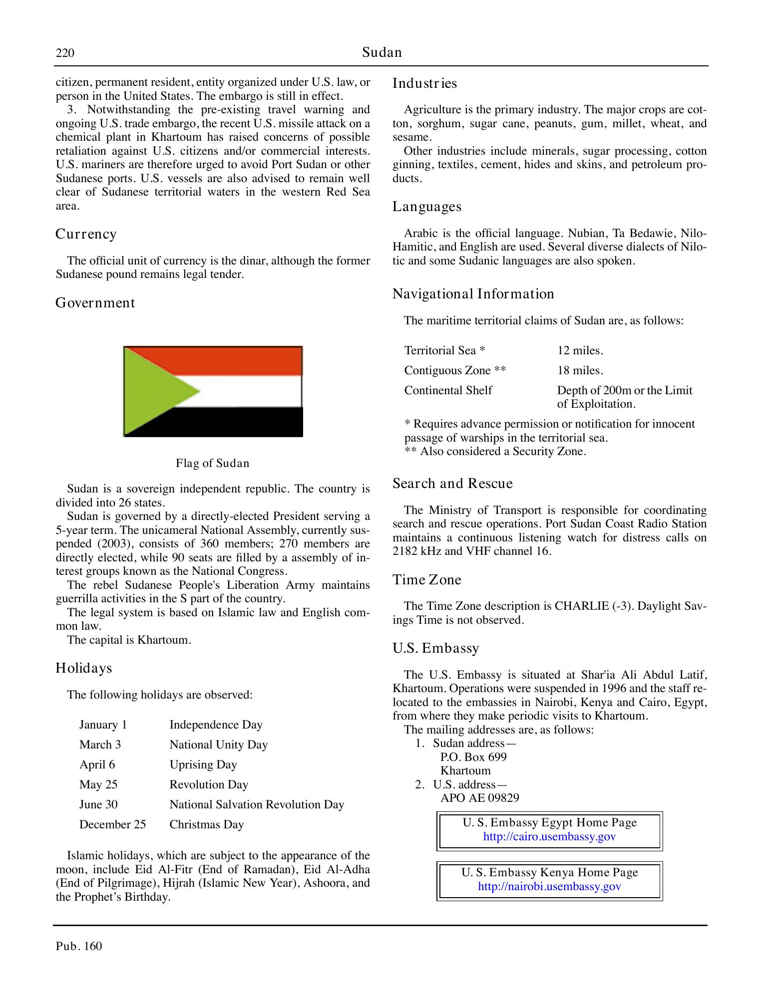 Sailing Directions (Planning Guide) South Atlantic Ocean and Indian Ocean — страница 231