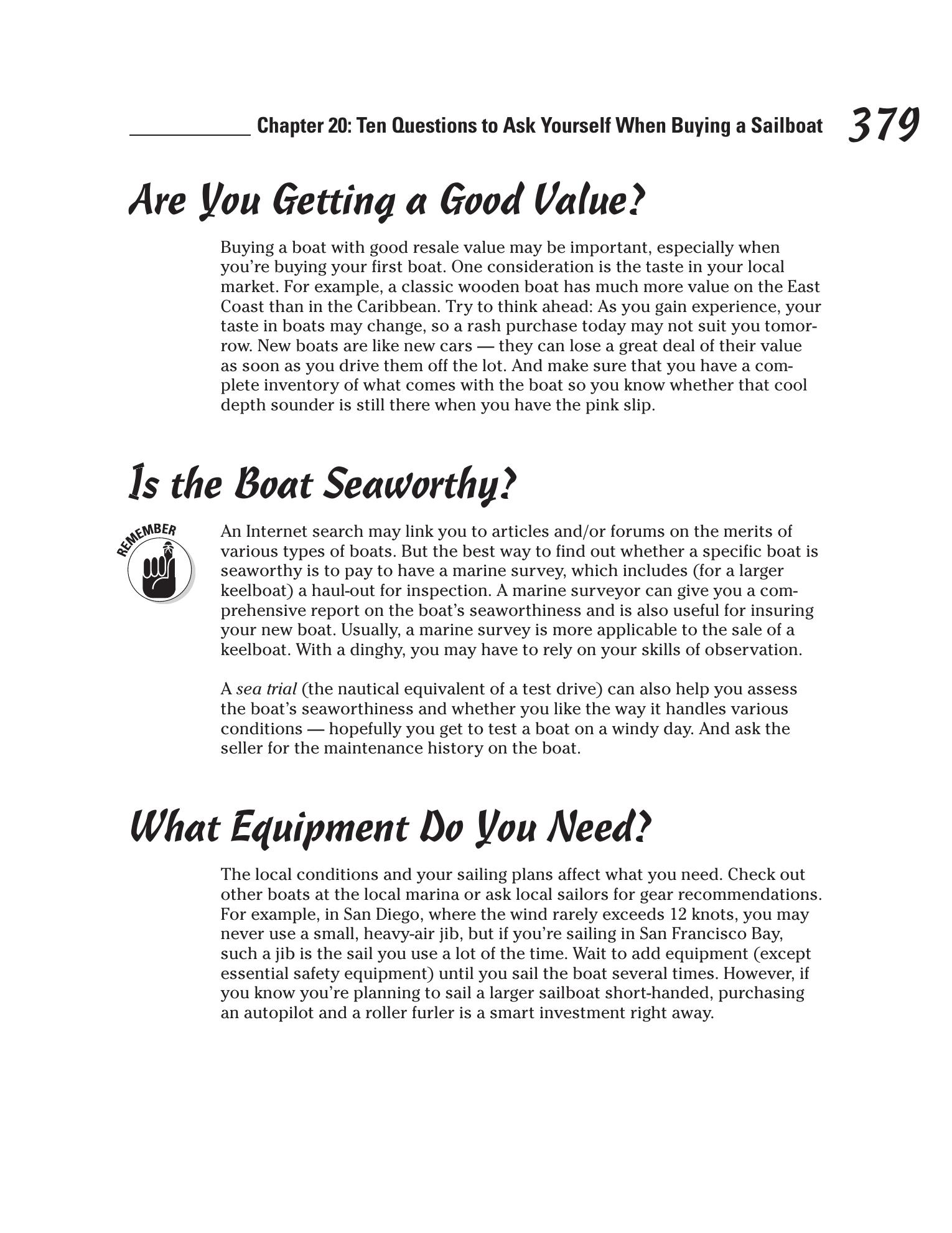 Sailing For Dummies — страница 397