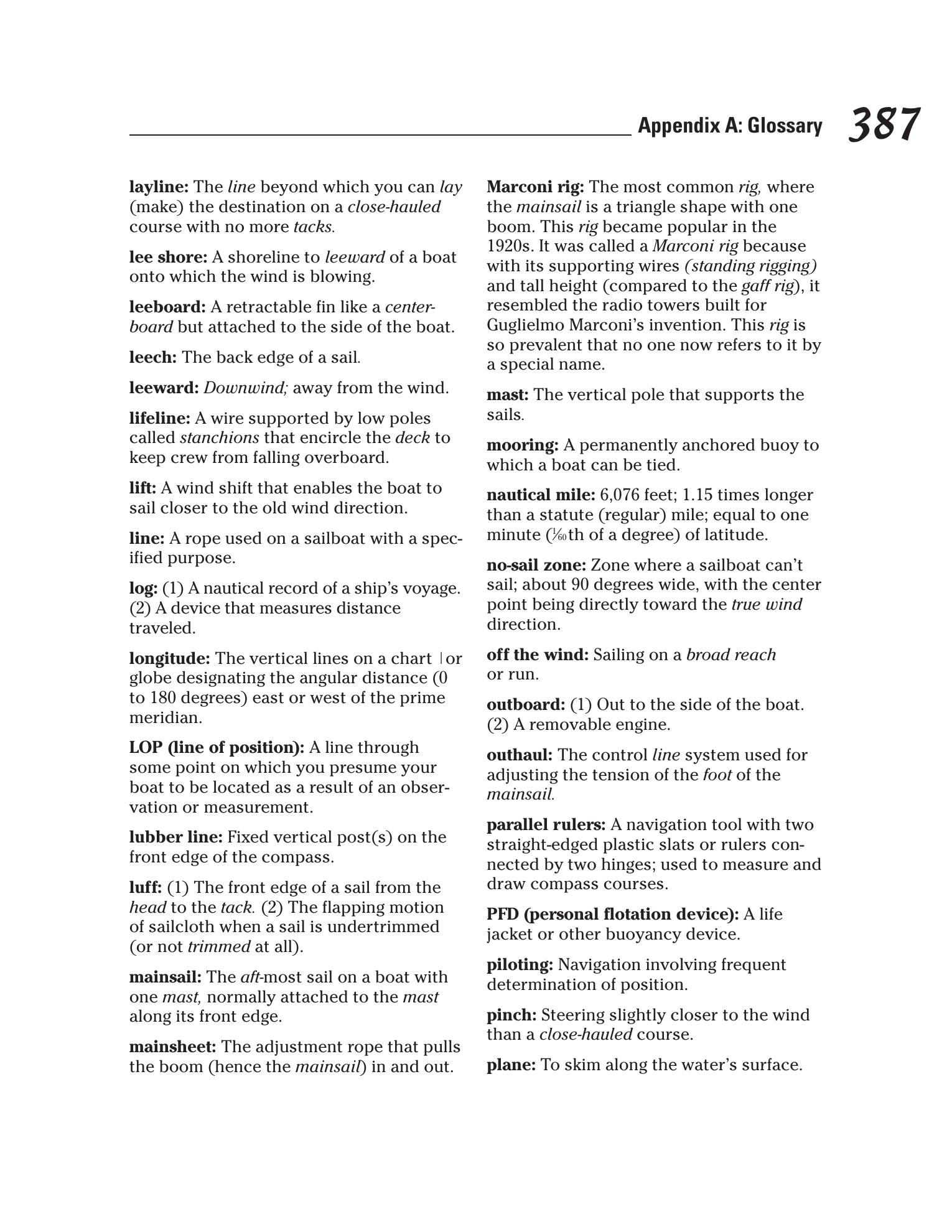 Sailing For Dummies — страница 405