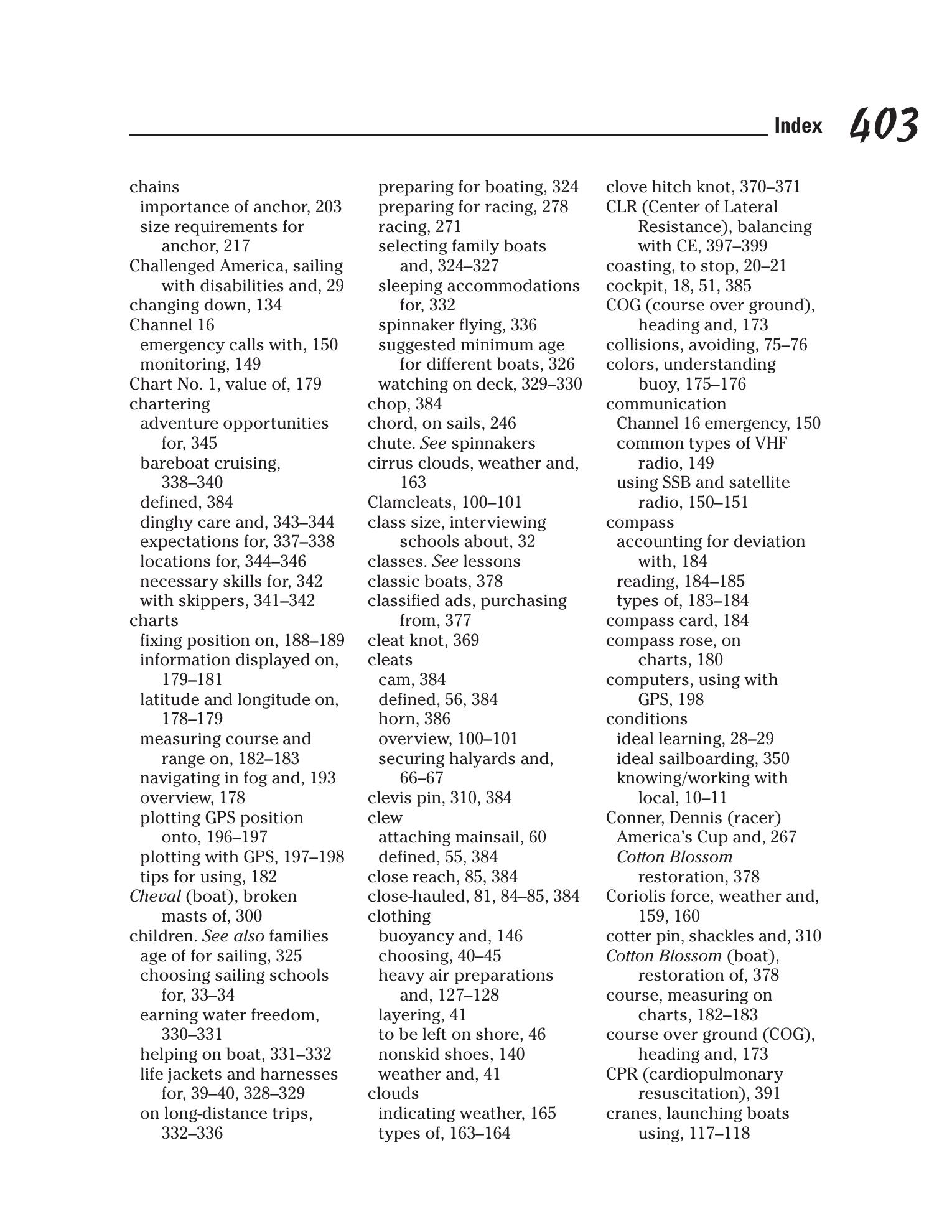 Sailing For Dummies — страница 421