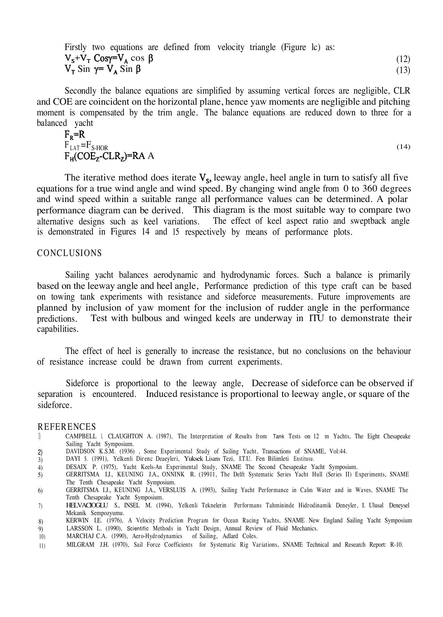 Sailing Yacht Performance: The Effects of Heel Angle and Leeway Angle on Resistance and Sideforce — страница 7