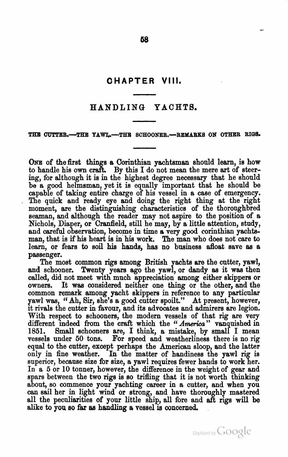 The Corinthian Yachtsman; or, Hints on Yachting — страница 70