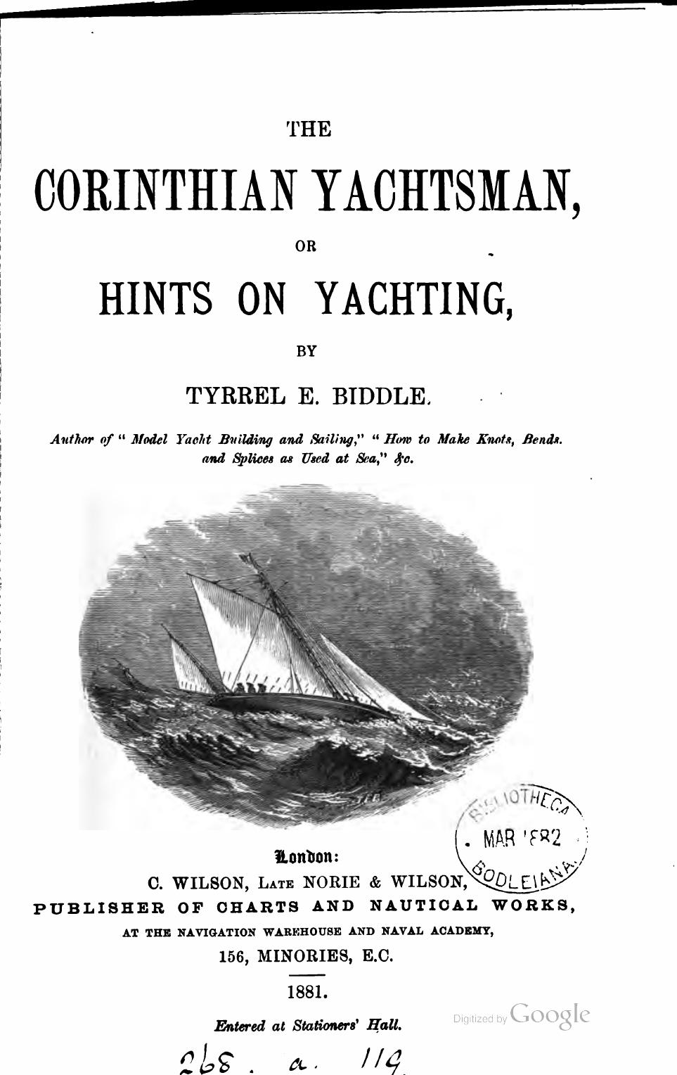 The Corinthian Yachtsman; or, Hints on Yachting — страница 7