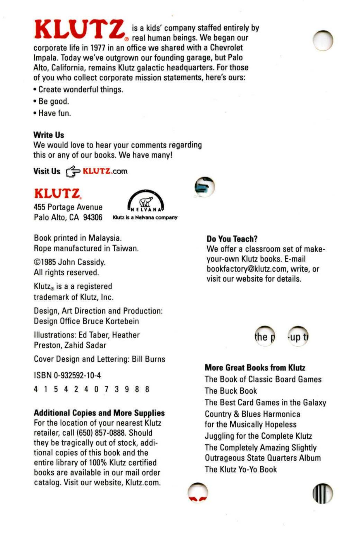 The Klutz Book of Knots — страница 2