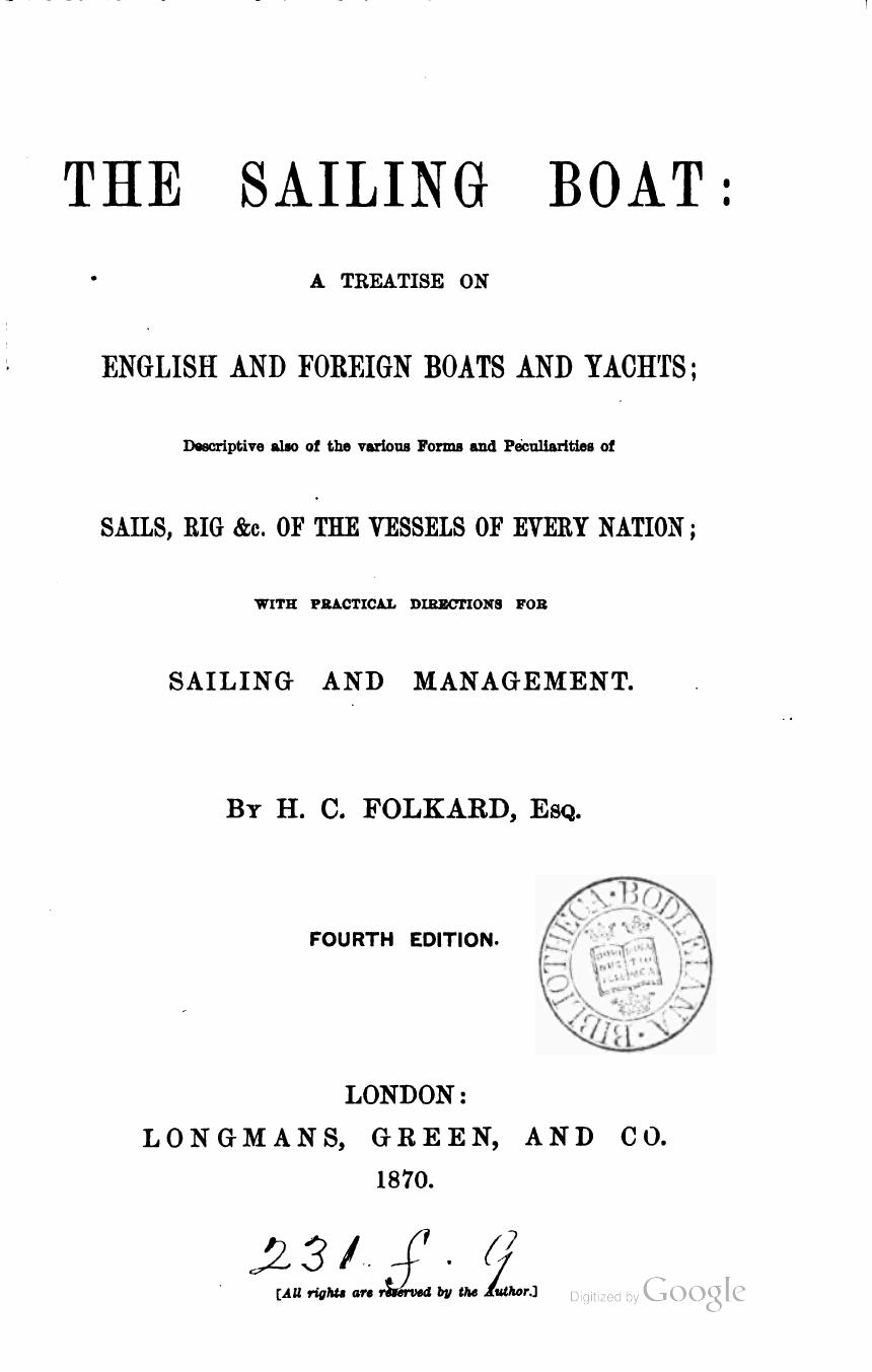 The Sailing Boat: A Treatise on English and Foreign Boats and Yachts — страница 9