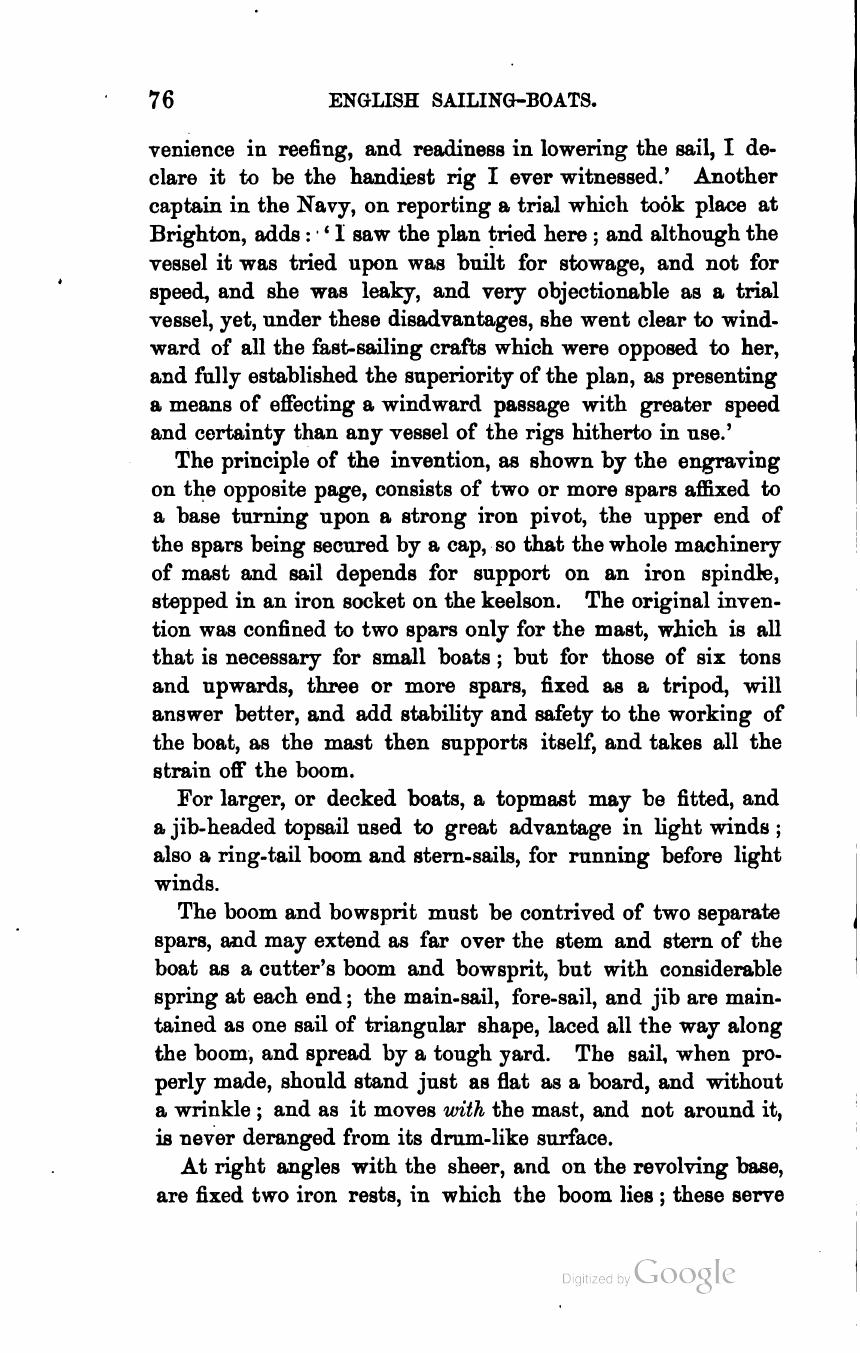 The Sailing Boat: A Treatise on English and Foreign Boats and Yachts — страница 104