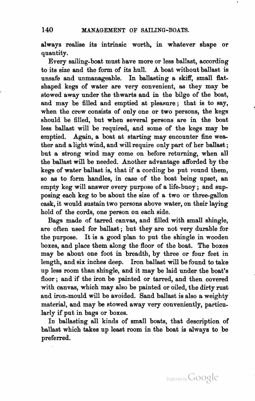 The Sailing Boat: A Treatise on English and Foreign Boats and Yachts — страница 180