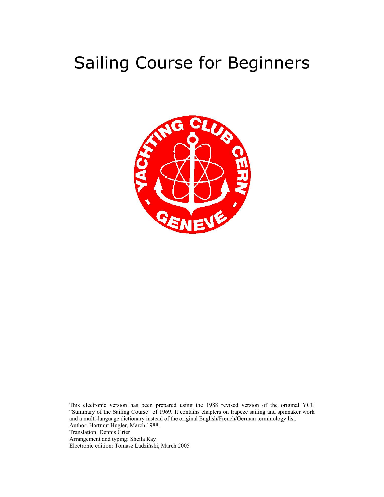 YCC Sailing Course for Beginners — страница 1