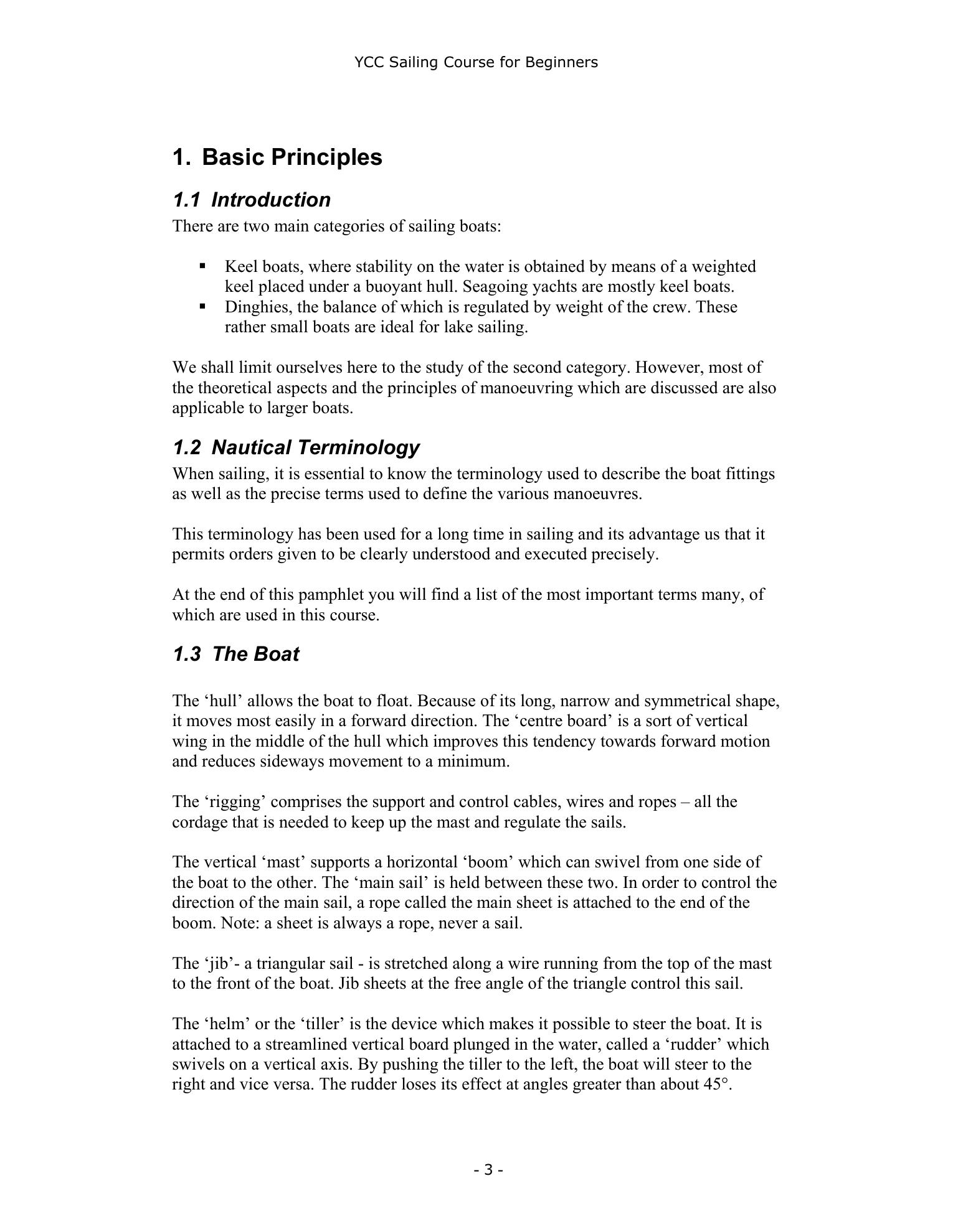 YCC Sailing Course for Beginners — страница 3