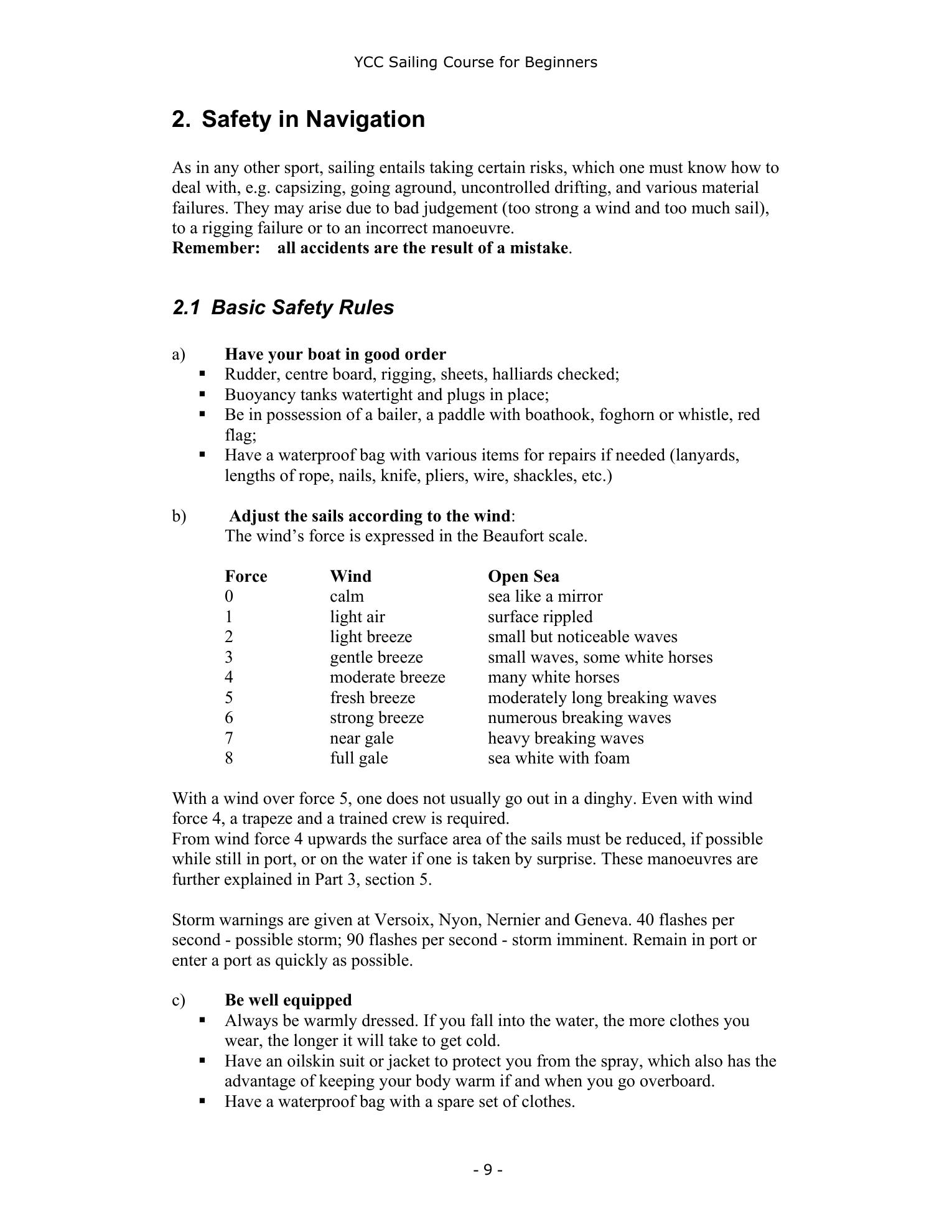 YCC Sailing Course for Beginners — страница 9