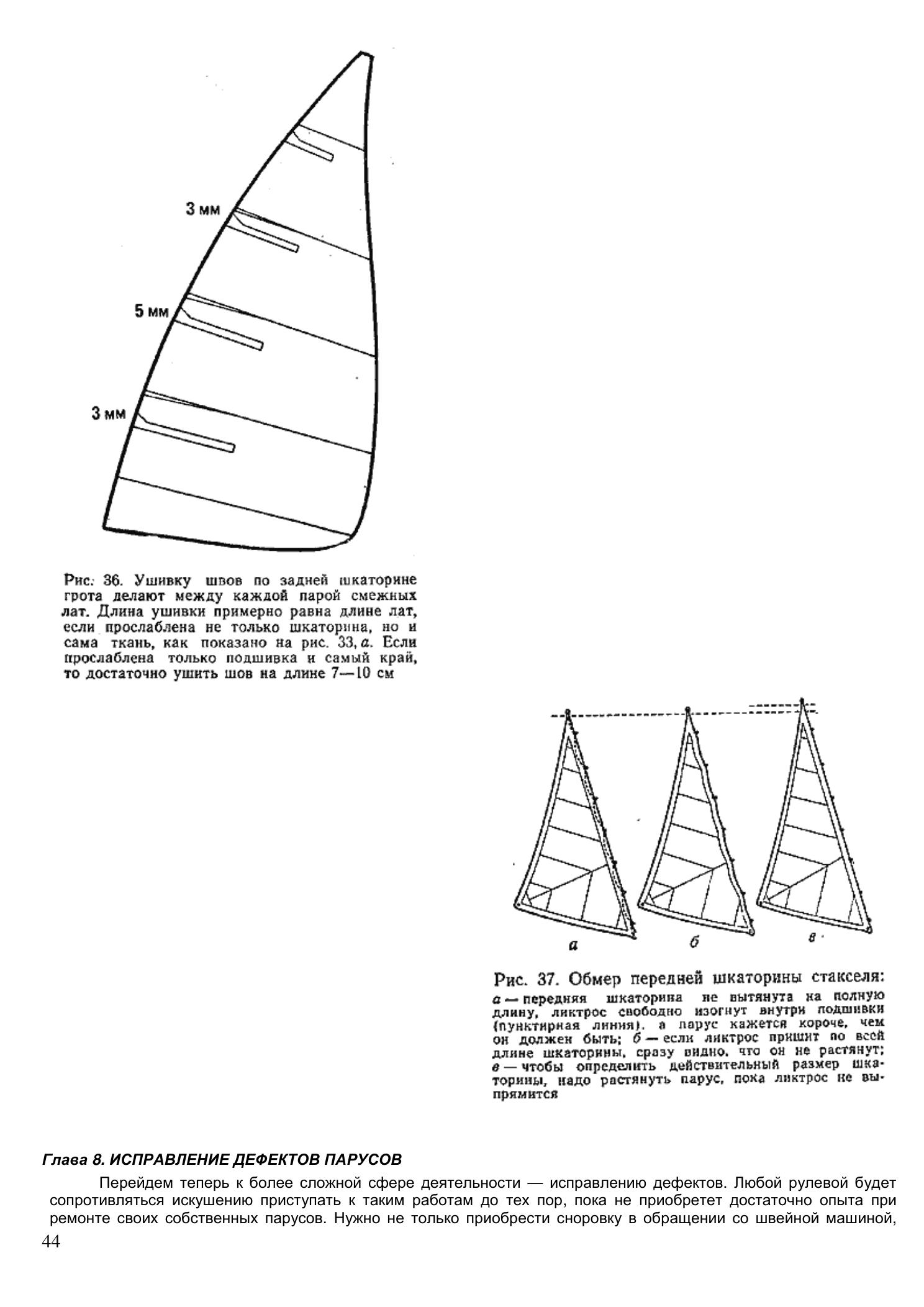 Уход за парусами и их ремонт — страница 44