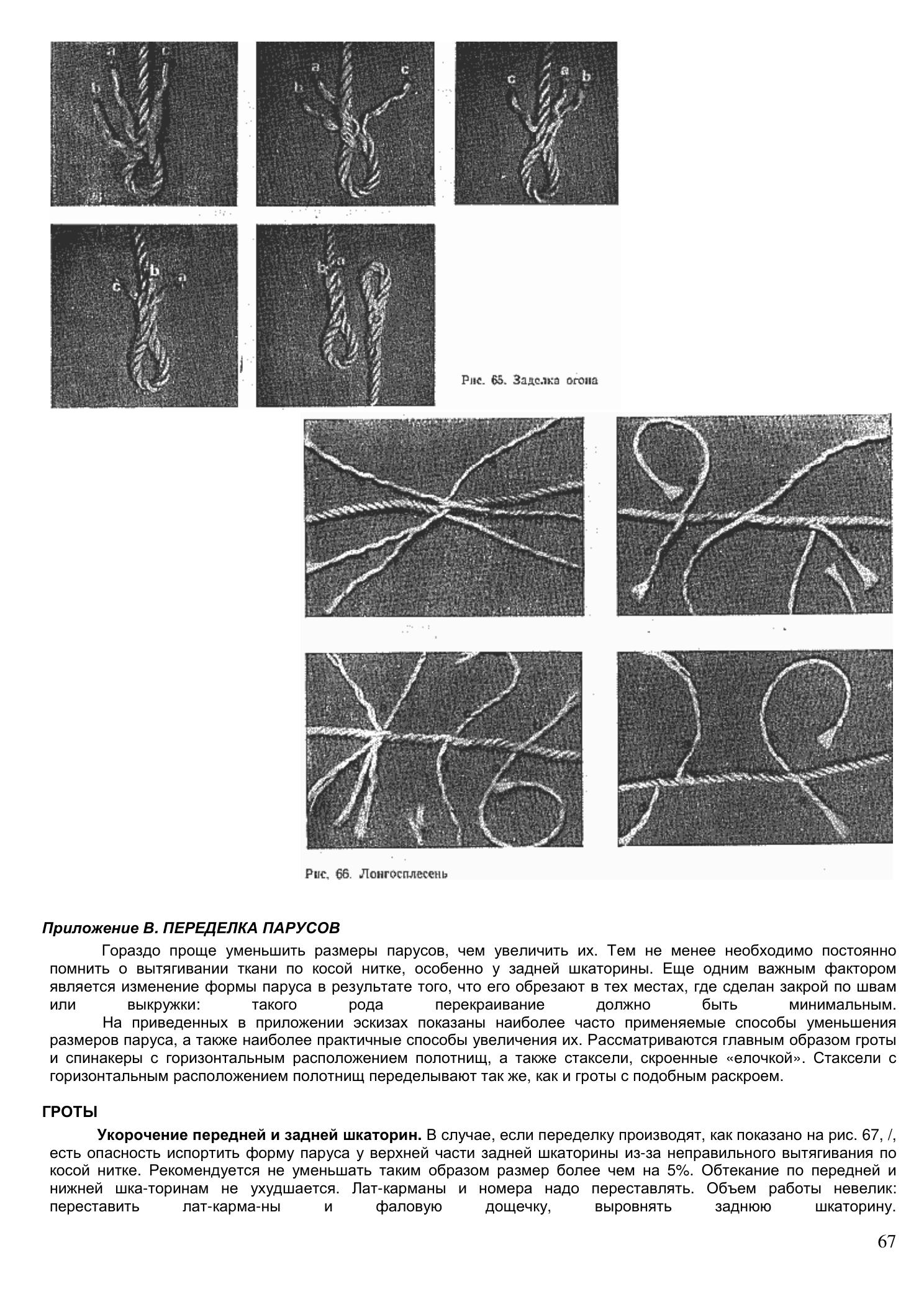Уход за парусами и их ремонт — страница 67